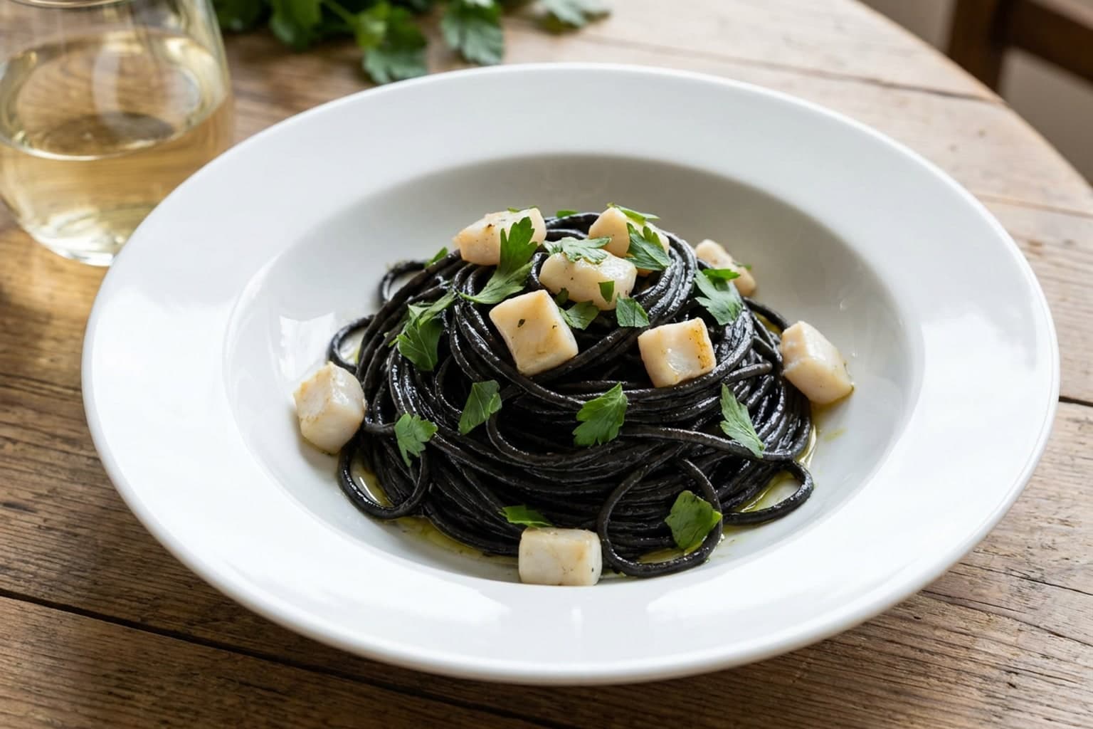 Spaghetti al Nero di Seppia (Spaghetti with Cuttlefish Ink)